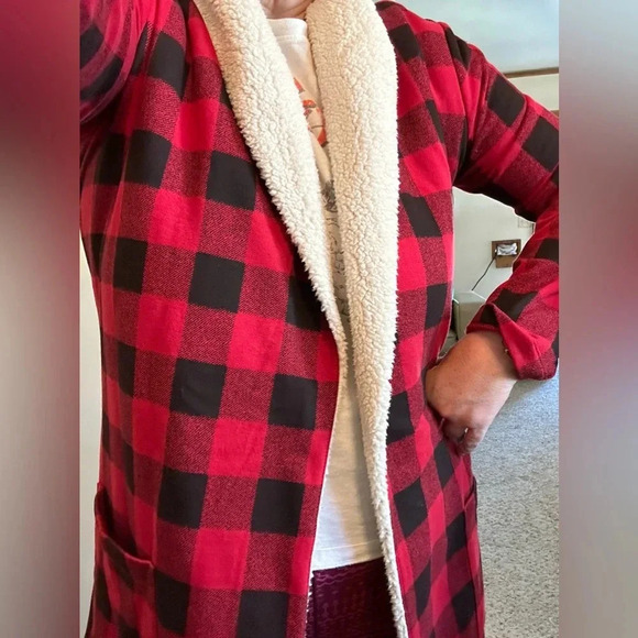 Eddie Bauer Lumberjack Style Coat/Fleece lined Cardigan - Picture 1 of 3